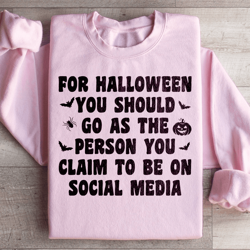 For Halloween You Should Go As Sweatshirt Light Pink / S Peachy Sunday T-Shirt