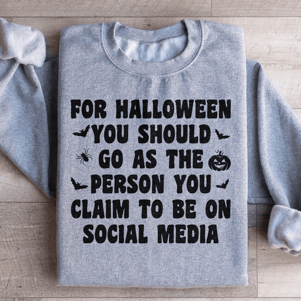 For Halloween You Should Go As Sweatshirt Sport Grey / S Peachy Sunday T-Shirt