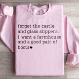Forget The Castle And Glass Slippers Sweatshirt Light Pink / S Peachy Sunday T-Shirt