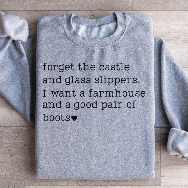 Forget The Castle And Glass Slippers Sweatshirt Sport Grey / S Peachy Sunday T-Shirt