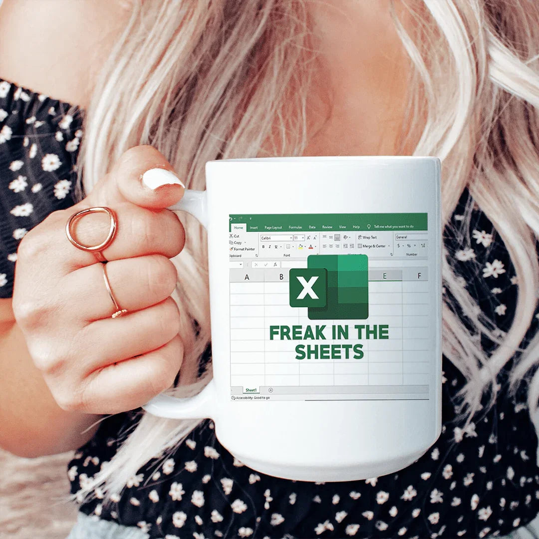 Freak In The Sheets Mug 15 oz White / One Size CustomCat Drinkware T-Shirt
