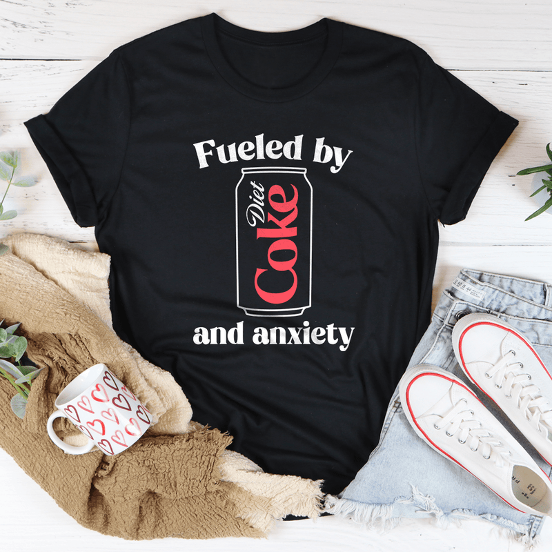 Fueled By Diet Coke & Anxiety Tee Black Heather / S Peachy Sunday T-Shirt