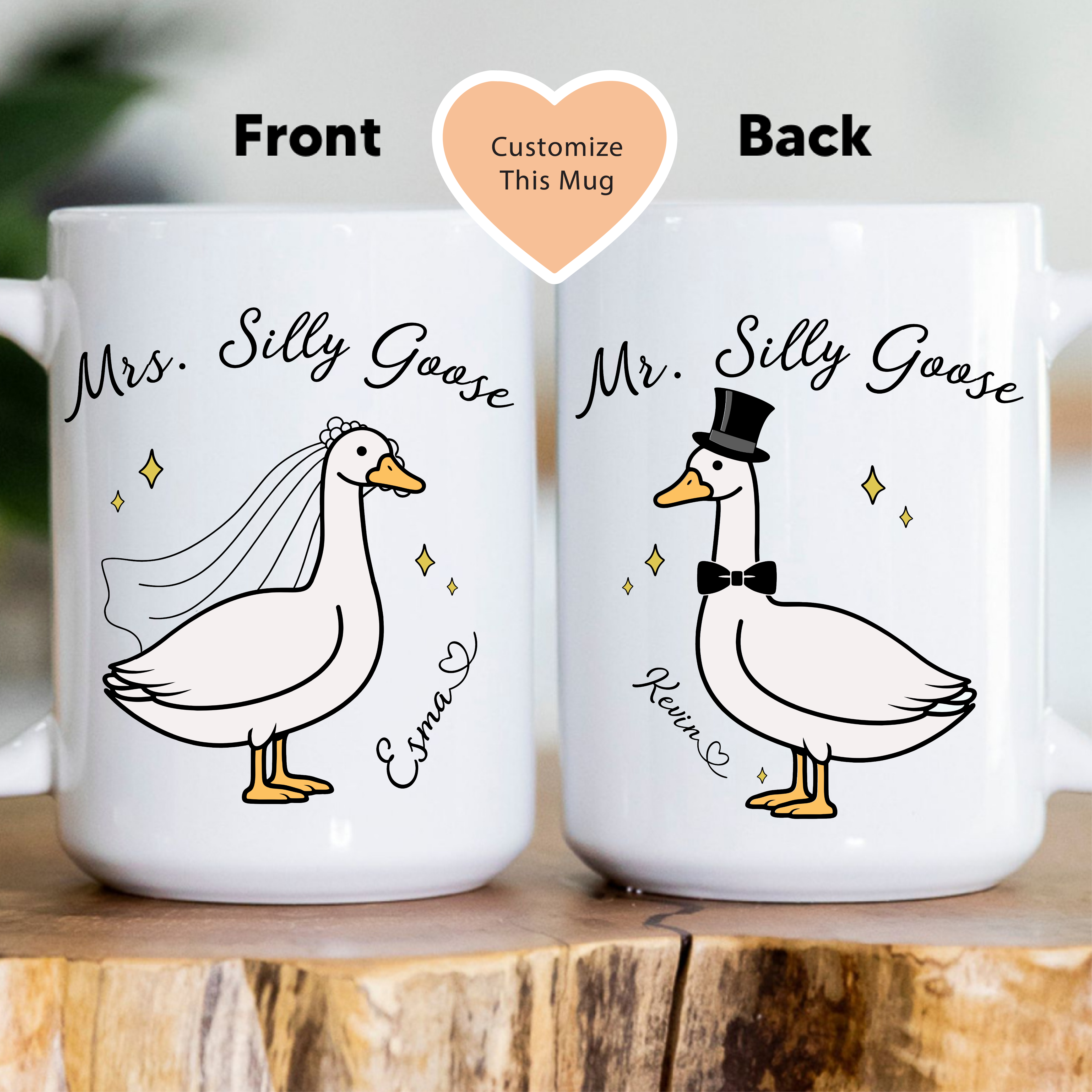 Personalized Mr And Mrs Silly Goose Mug
