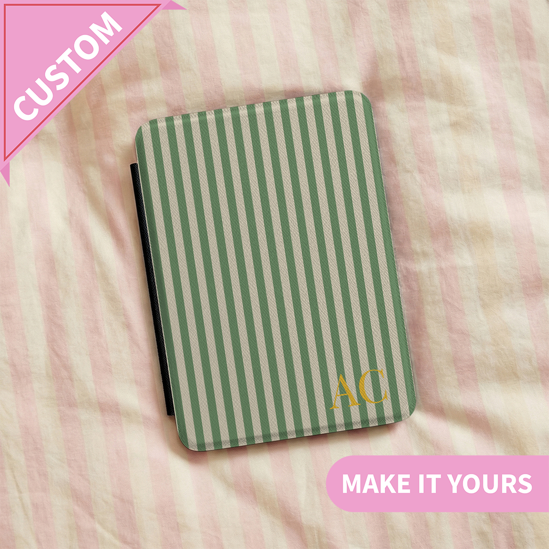 Funda personalizada para Kindle con rayas retro