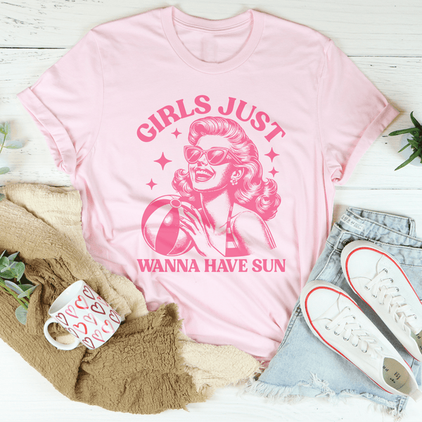 Girls Just Wanna Have Sun Tee Pink / S Peachy Sunday T-Shirt