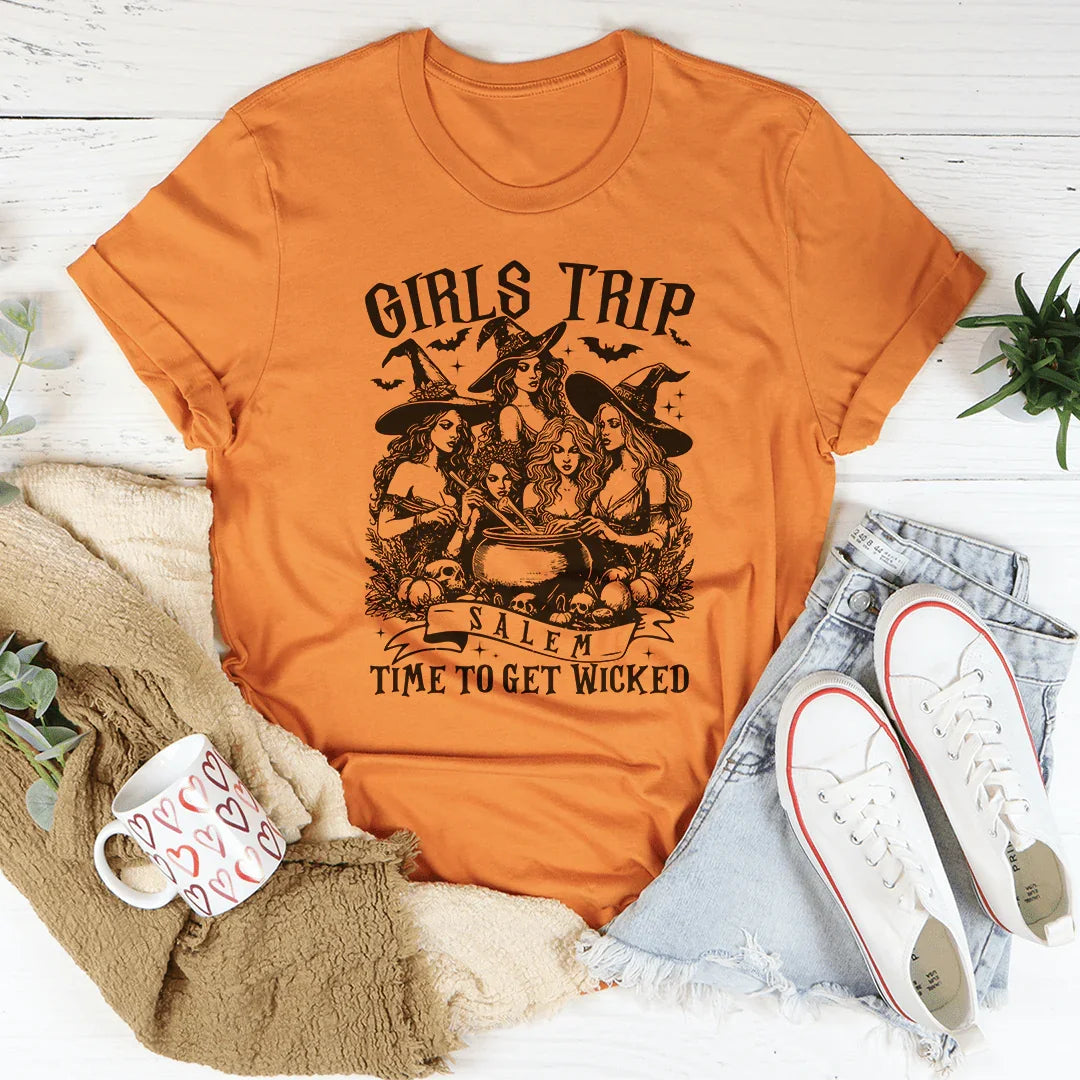 Girls Trip Salem Time To Get Wicked Tee Heather Orange / S Peachy Sunday T-Shirt