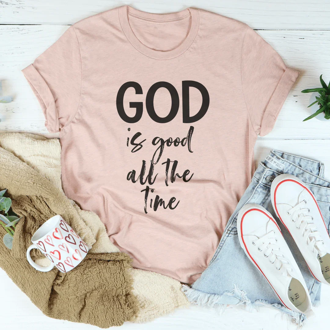 God Is Good All The Time Tee Heather Prism Peach / S Peachy Sunday T-Shirt
