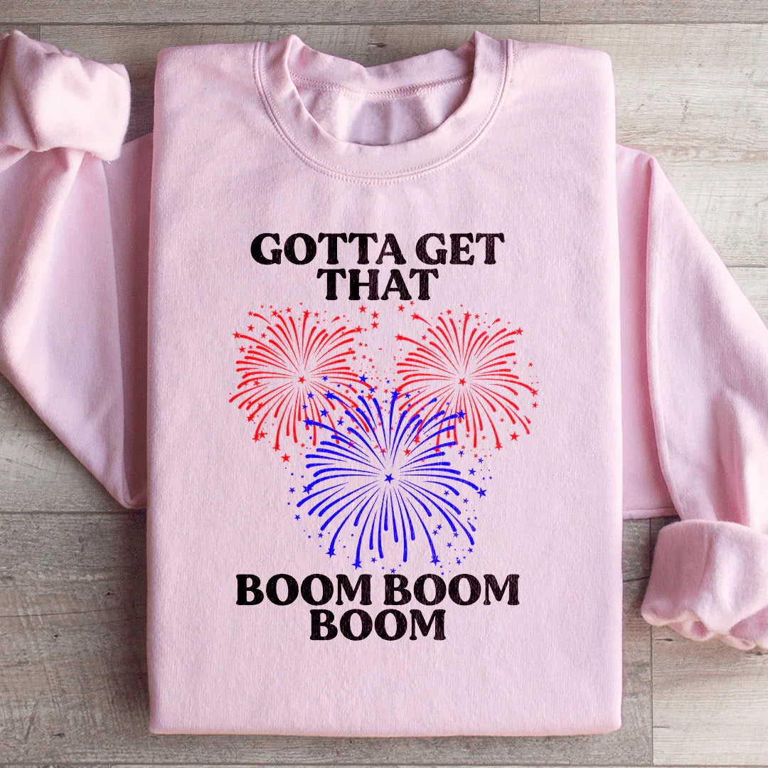 Gotta Get That Boom Boom Boom Sweatshirt Light Pink / S Peachy Sunday T-Shirt