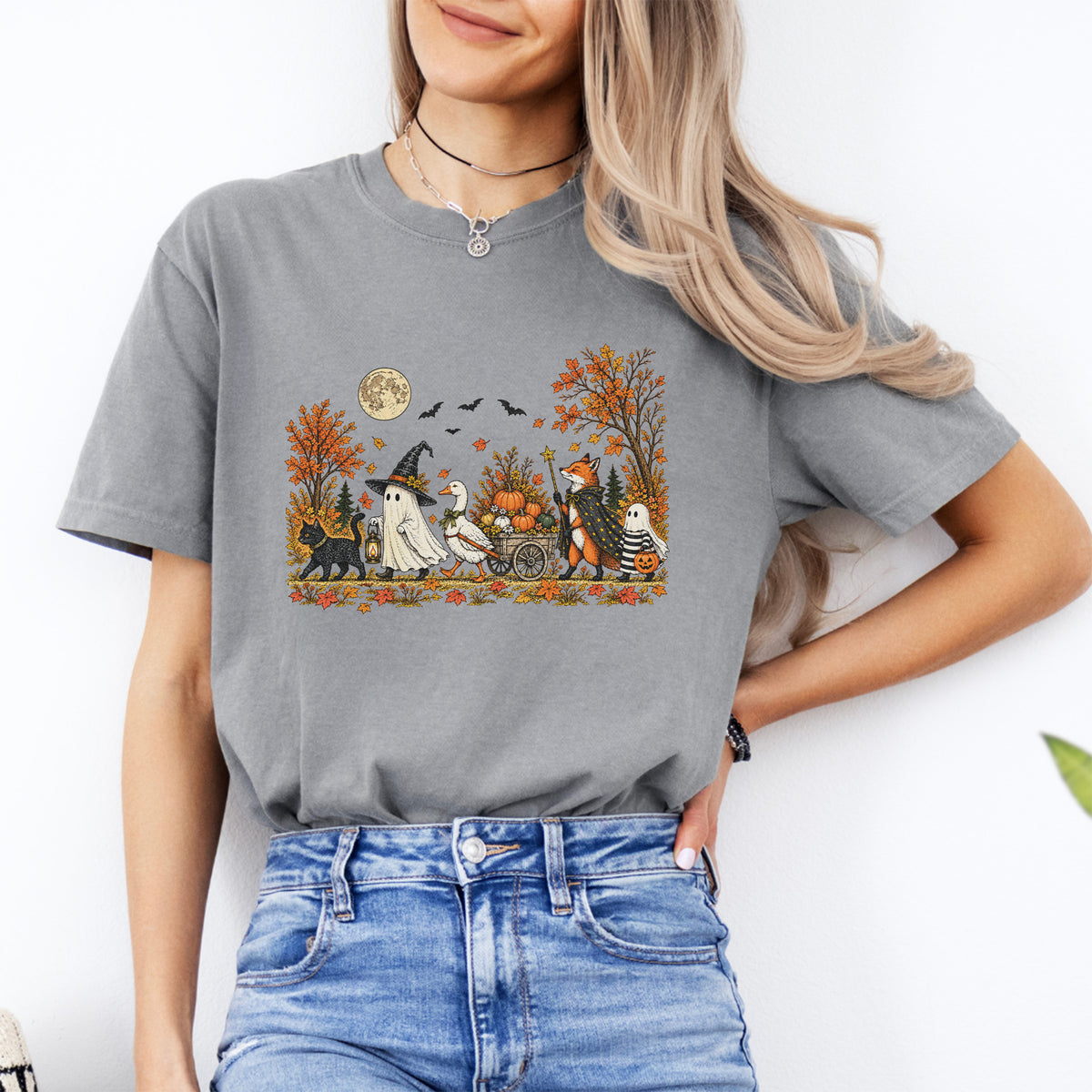Vintage-Halloween-T-Shirt „Süßes oder Saures“