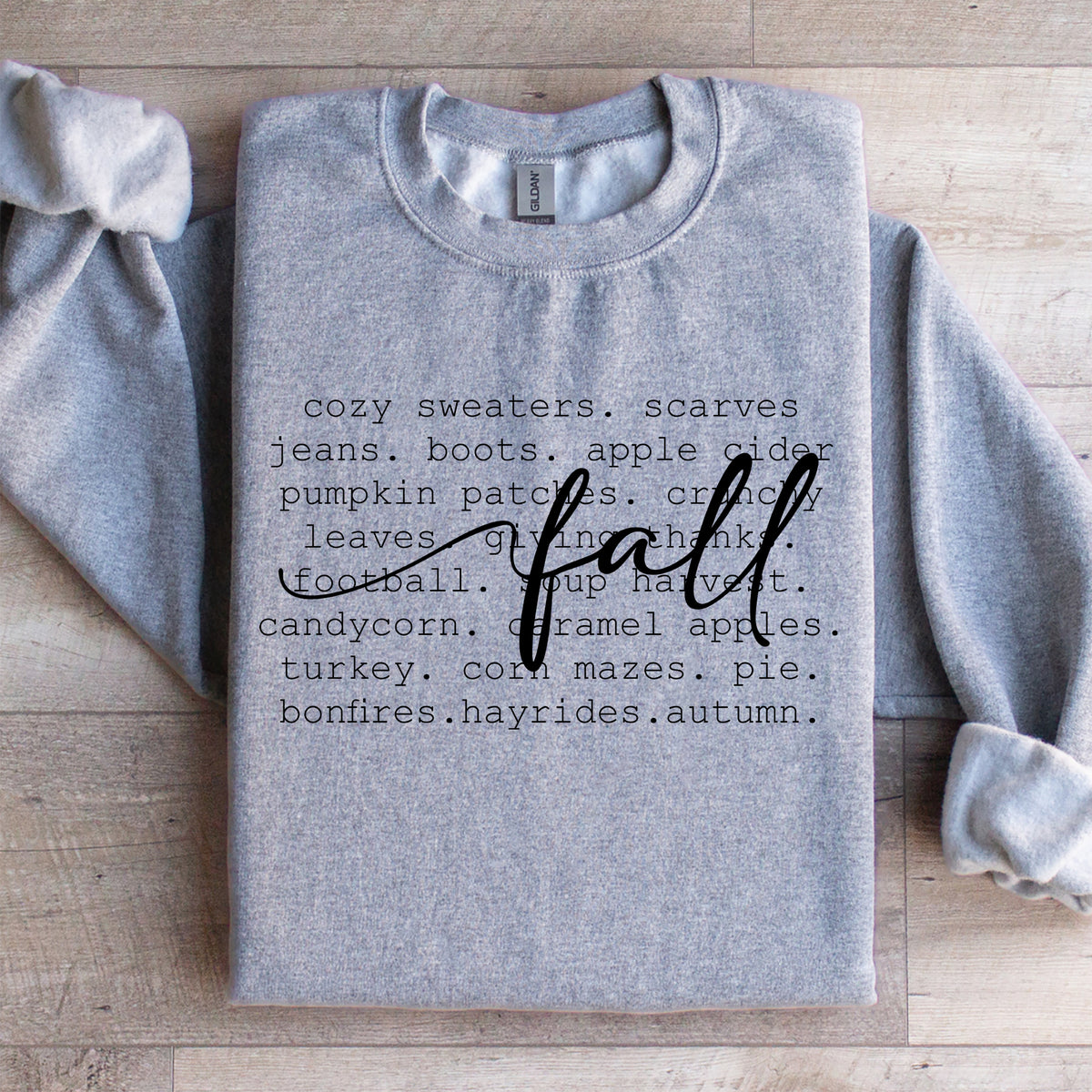 Sweatshirt mit Herbststimmung-Definition – Gemütlicher Fall-Listen-Rundhals-Pullover