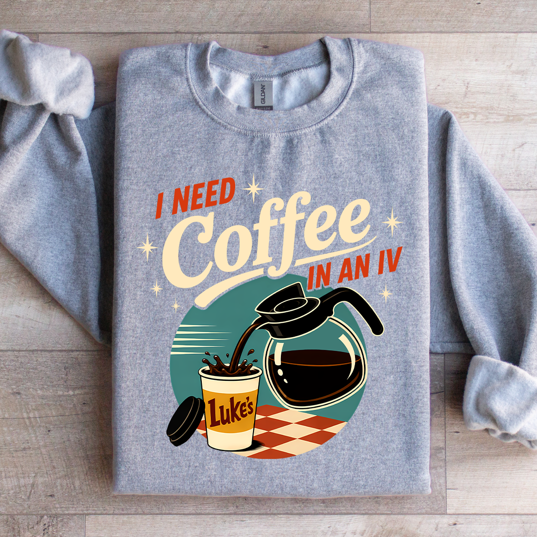 Ich brauche Kaffee in einem Av-Sweatshirt
