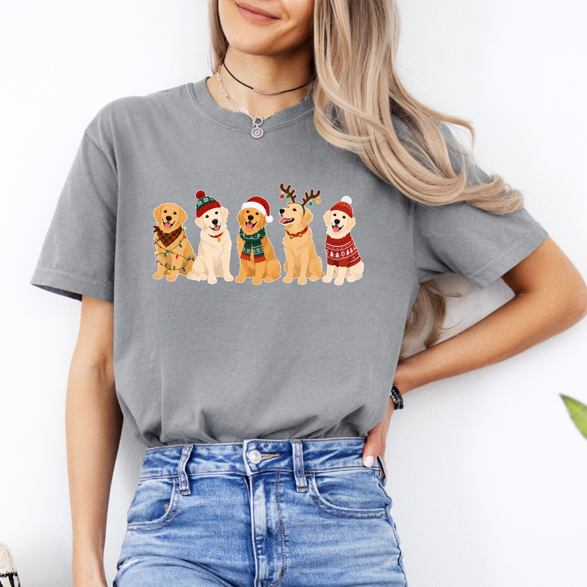 T-shirt de Noël Golden Retriever