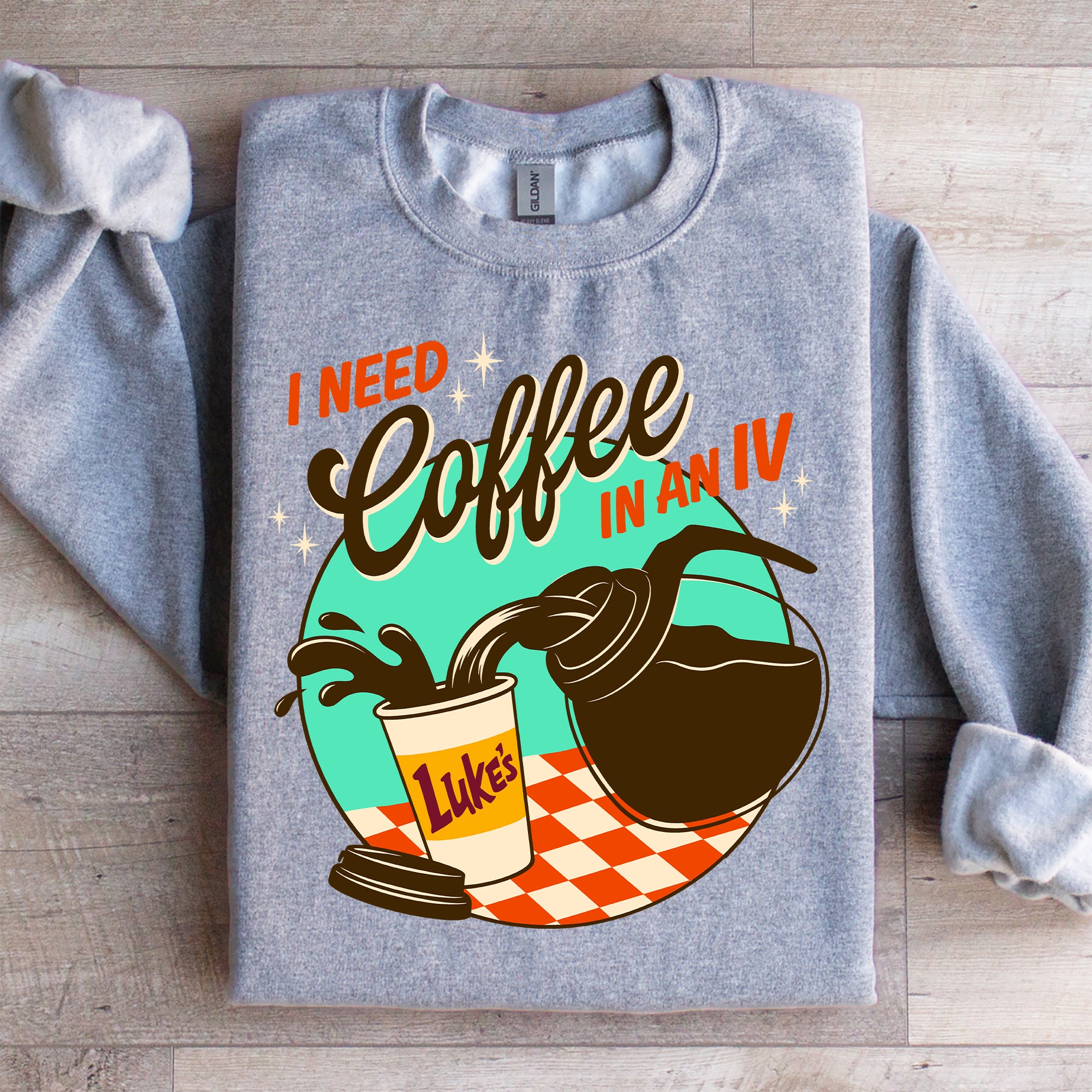 I Need Coffee In An Av Sweatshirt