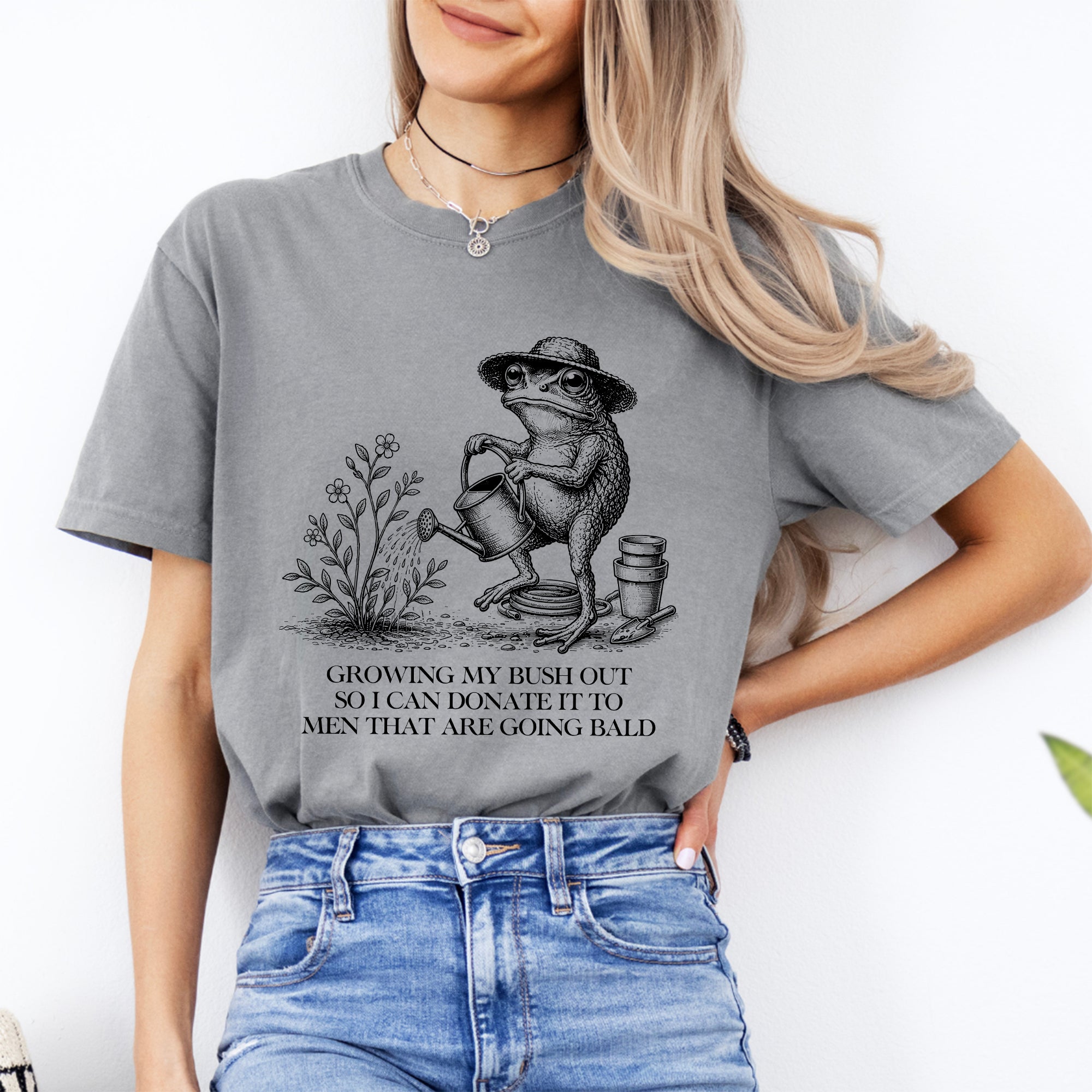 T-shirt amusant pour femme « Je laisse pousser mes poils pubiens »