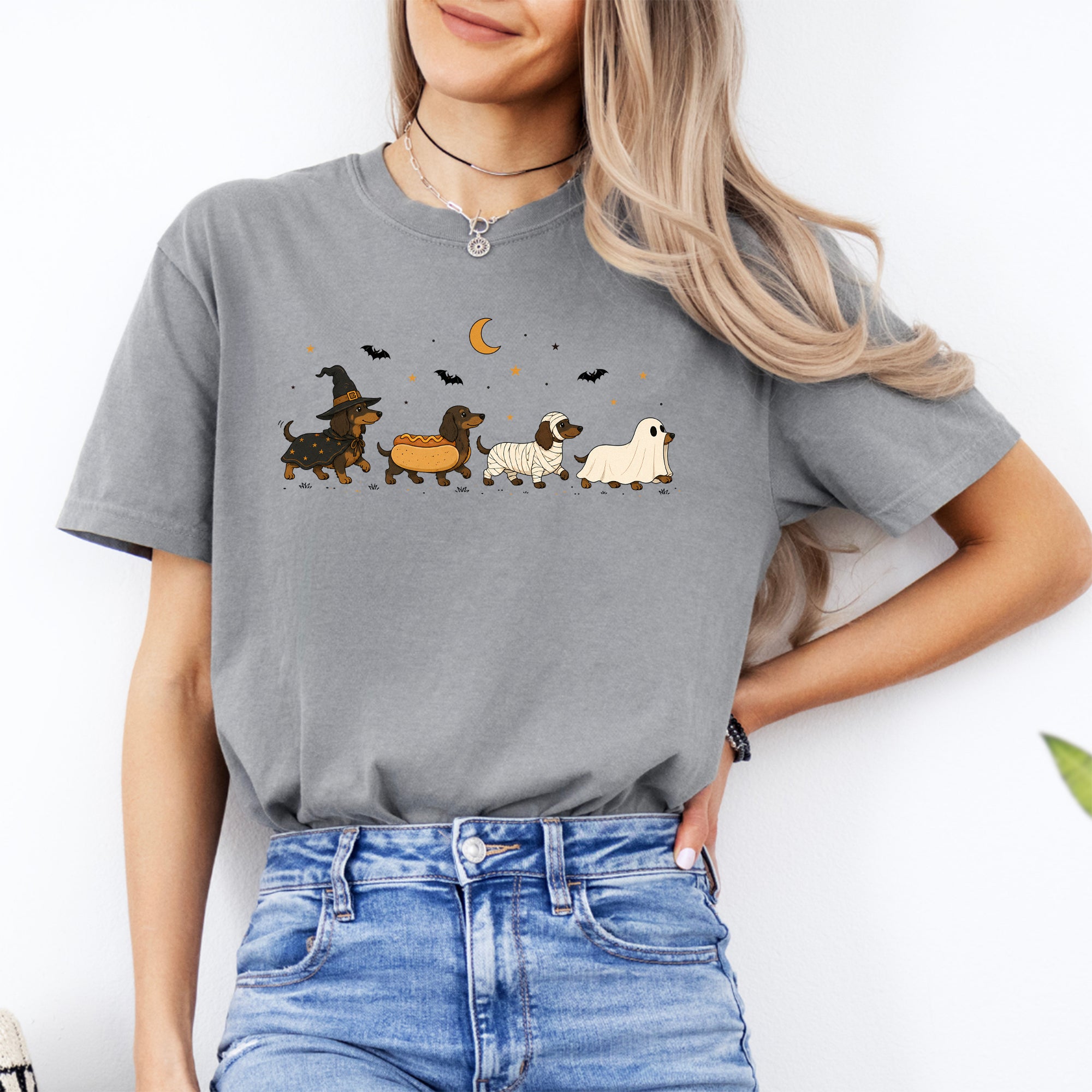 Camiseta de disfraces de Halloween para perros salchicha