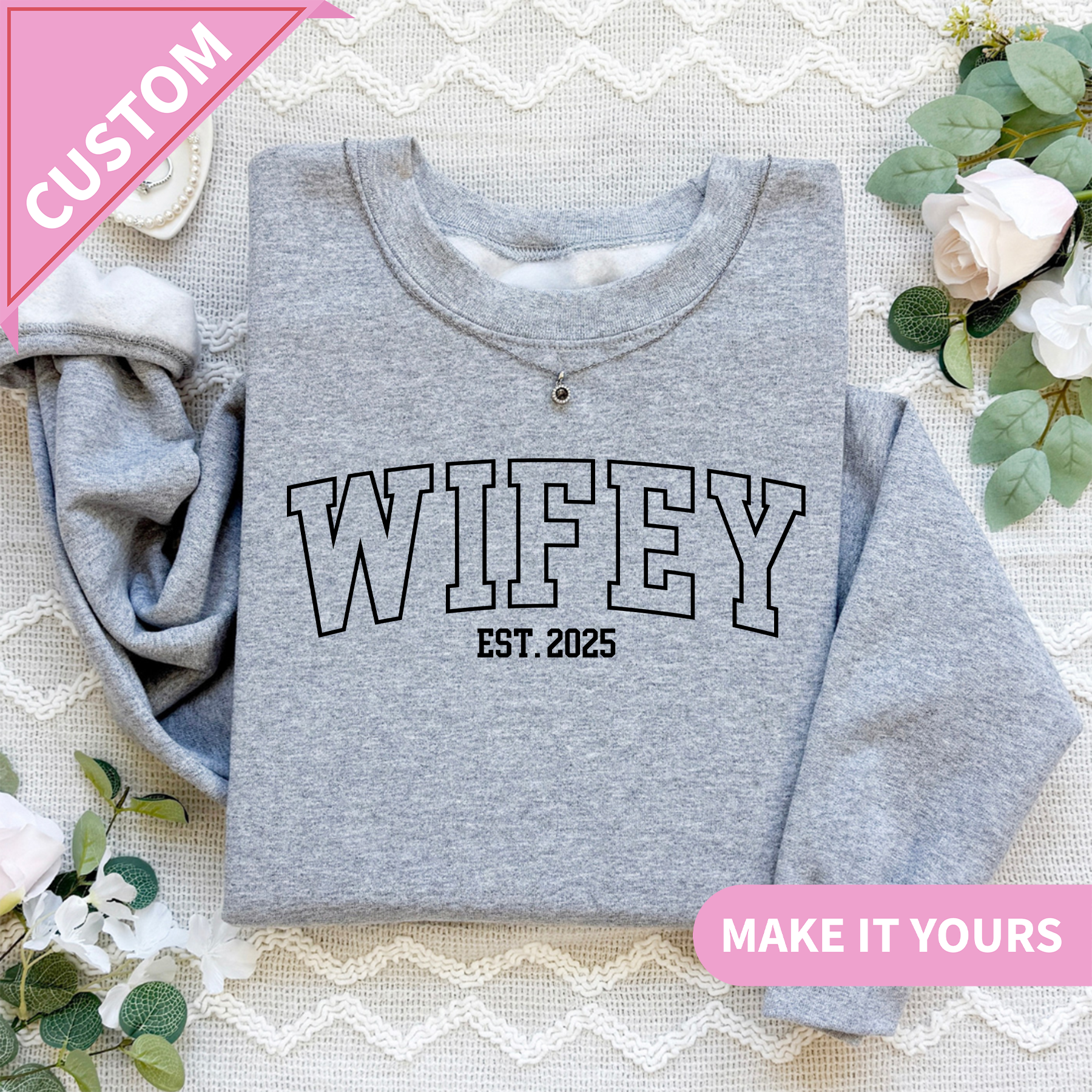 Personalized Couples Matching Sweatshirt