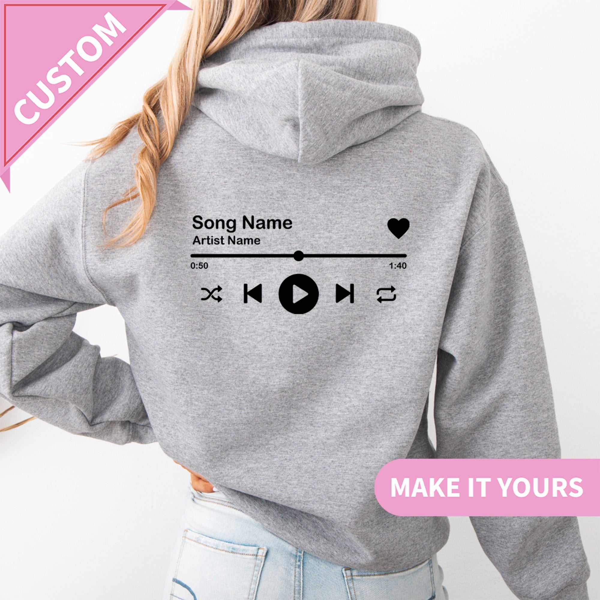 Personalisierter Musik-Hoodie