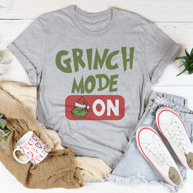 Grinch Mode On Tee Athletic Heather / S Printify T-Shirt T-Shirt