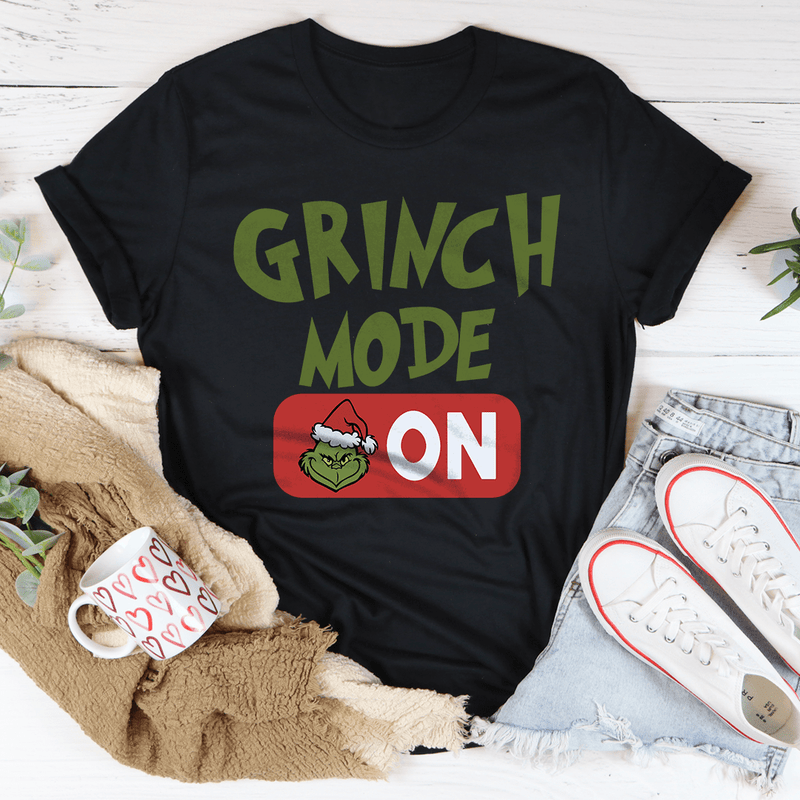 Grinch Mode On Tee Black / S Printify T-Shirt T-Shirt