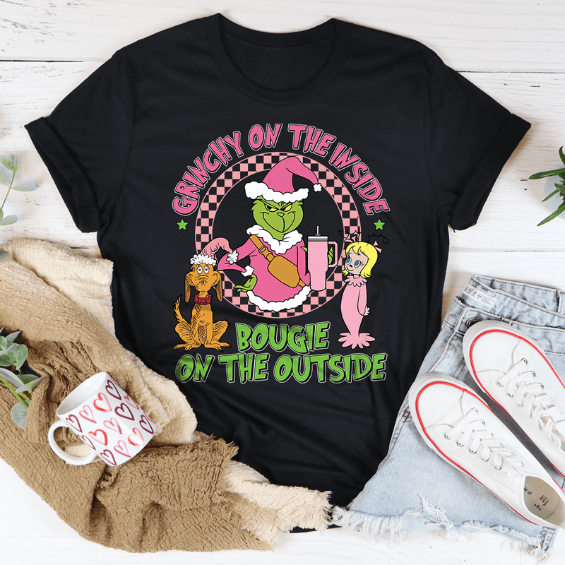 Grinchy On The Inside Bougie On The Outside Tee Black / S Printify T-Shirt T-Shirt