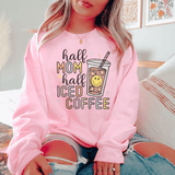 Half Mom Half Iced Coffee Sweatshirt Light Pink / S Peachy Sunday T-Shirt