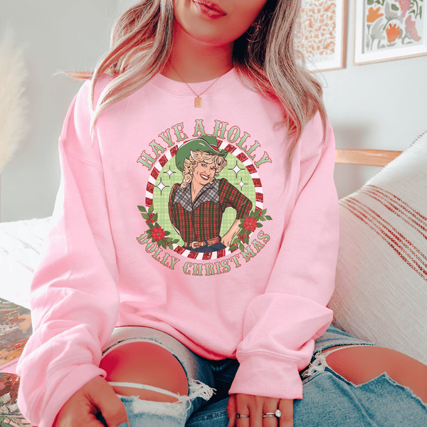 Have A Holly Sweatshirt Light Pink / S Peachy Sunday T-Shirt