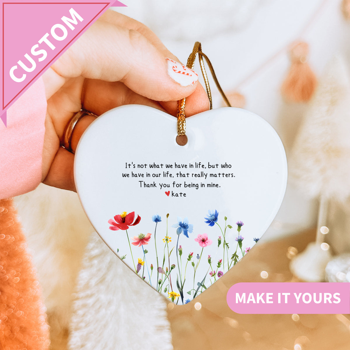Personalized It's Not What We Have In Life Friendship Ornament