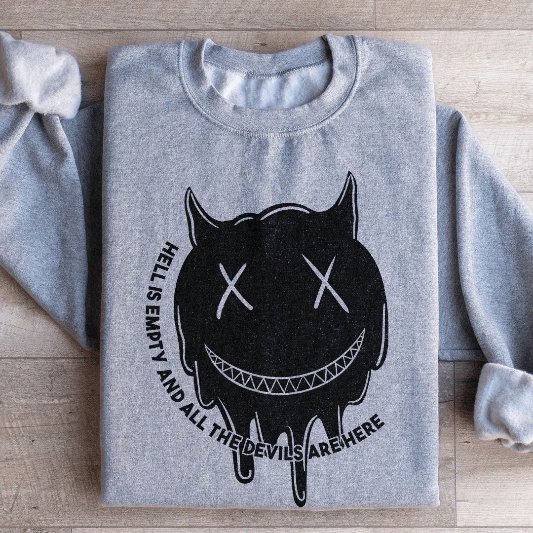 Hell Is Empty Sweatshirt Sport Grey / S Peachy Sunday T-Shirt