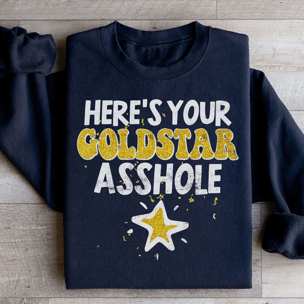 Here's Your Gold Star Sweatshirt Black / S Peachy Sunday T-Shirt