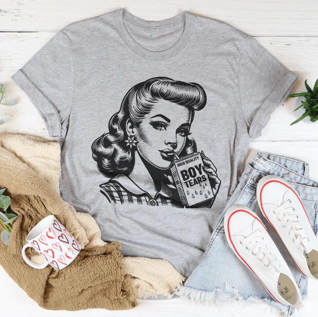 High Quality Boy Tears Tee Athletic Heather / S Peachy Sunday T-Shirt