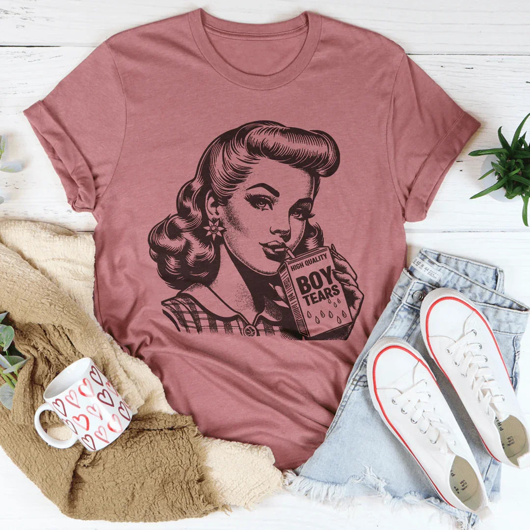 High Quality Boy Tears Tee Mauve / S Peachy Sunday T-Shirt