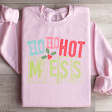 Ho Ho Hot Mess Sweatshirt Light Pink / S Peachy Sunday T-Shirt