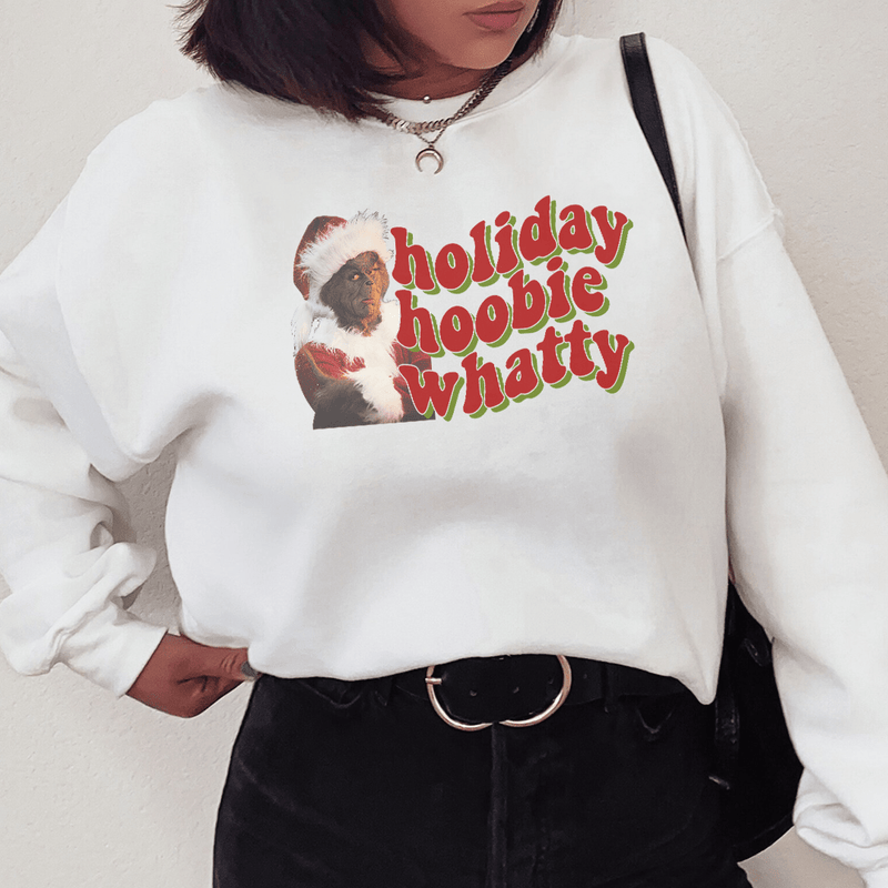 Holiday Hoobie Whatty Sweatshirt S / White Printify Sweatshirt T-Shirt