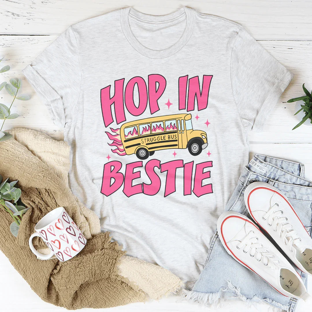 Hop In Bestie Tee Ash / S Peachy Sunday T-Shirt