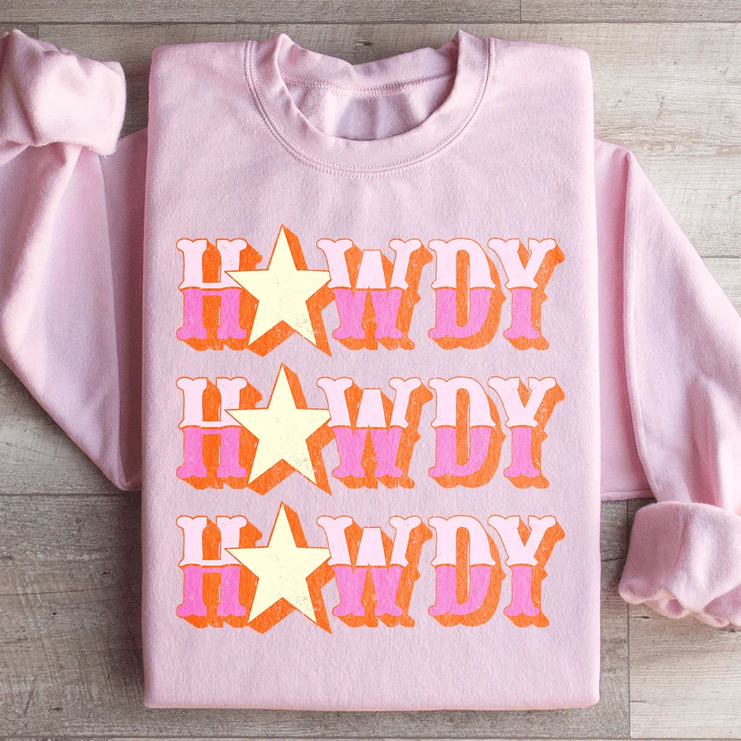 Howdy Western Sweatshirt Light Pink / S Peachy Sunday T-Shirt