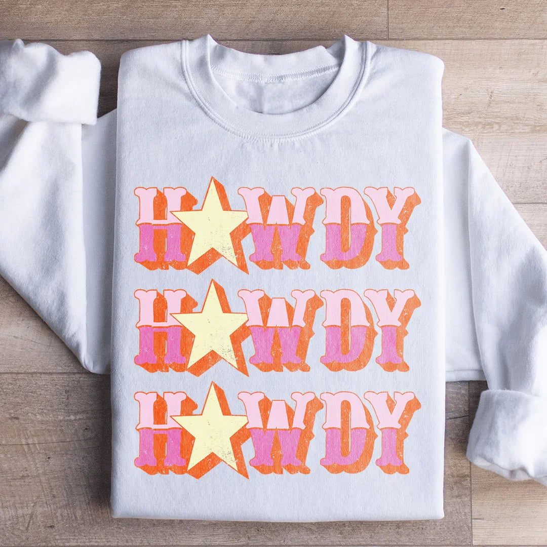 Howdy Western Sweatshirt White / S Peachy Sunday T-Shirt