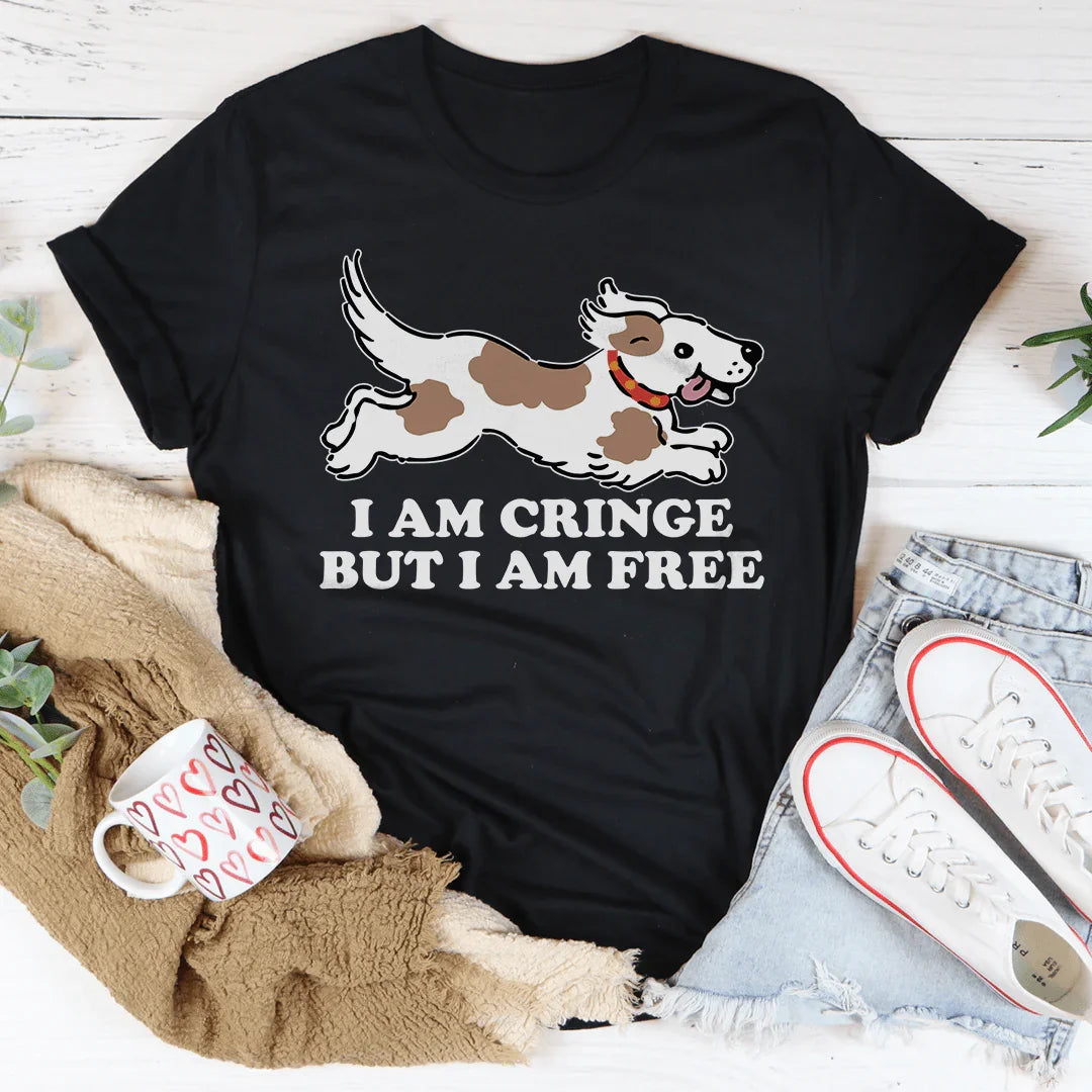 I Am Cringe But I Am Free Tee Black Heather / S Peachy Sunday T-Shirt