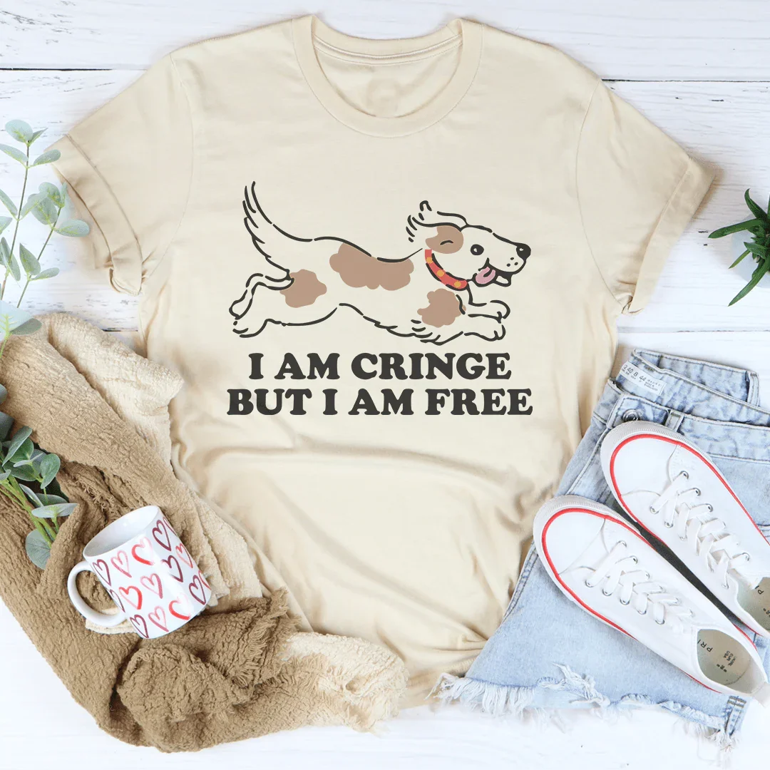 I Am Cringe But I Am Free Tee Soft Cream / S Peachy Sunday T-Shirt