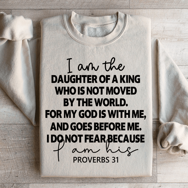 I Am The Daughter Of A King Sweatshirt Sand / S Peachy Sunday T-Shirt