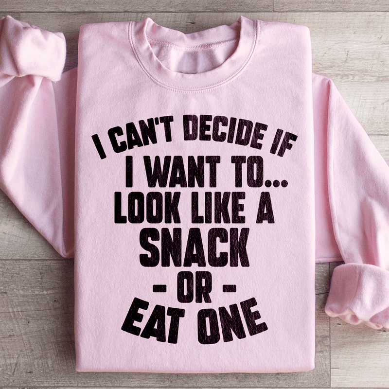 I Can't Decide If I Want To Look Like A Snack Or Eat One Sweatshirt Light Pink / S Peachy Sunday T-Shirt