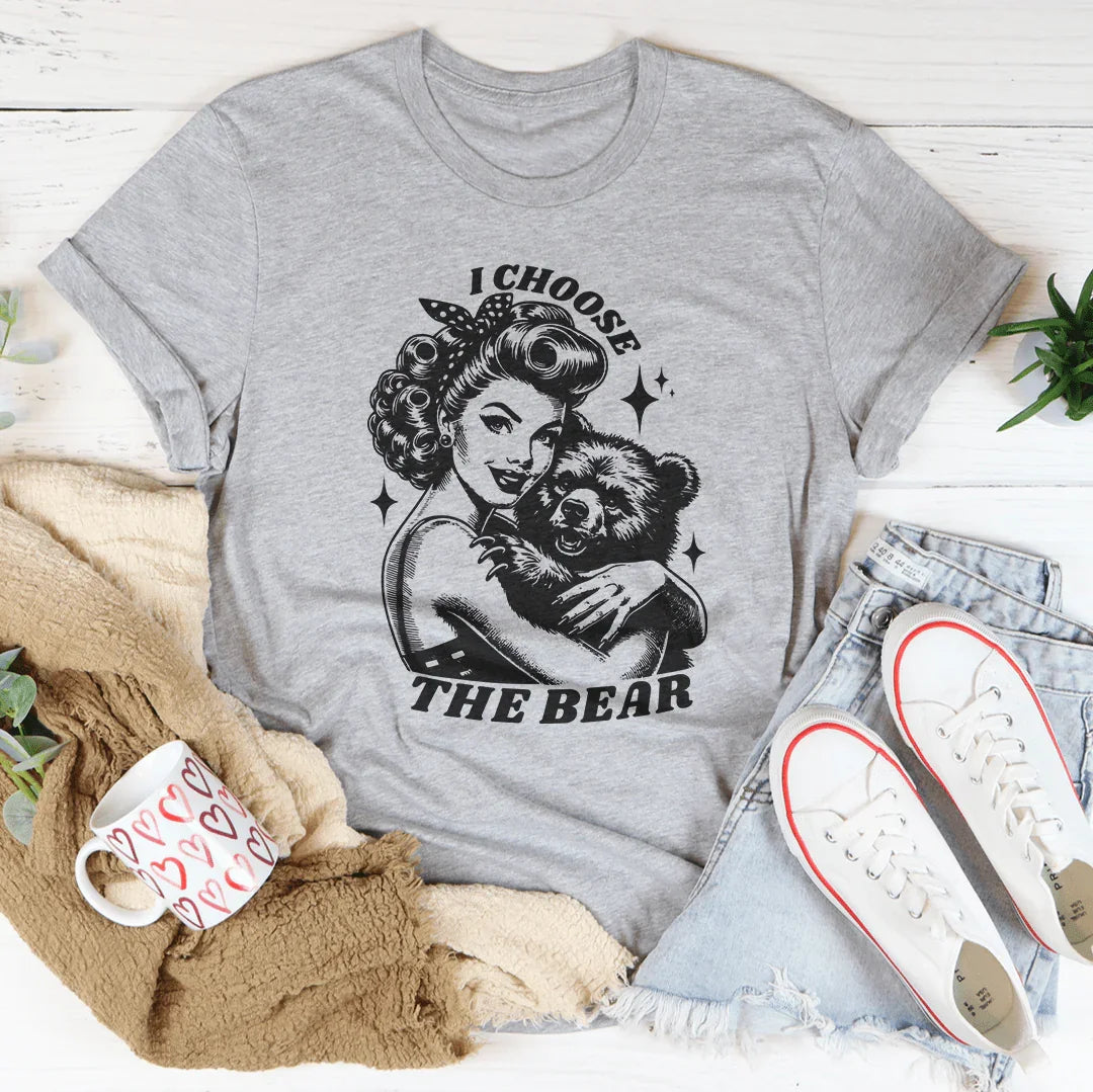I Choose The Bear Tee Peachy Sunday T-Shirt