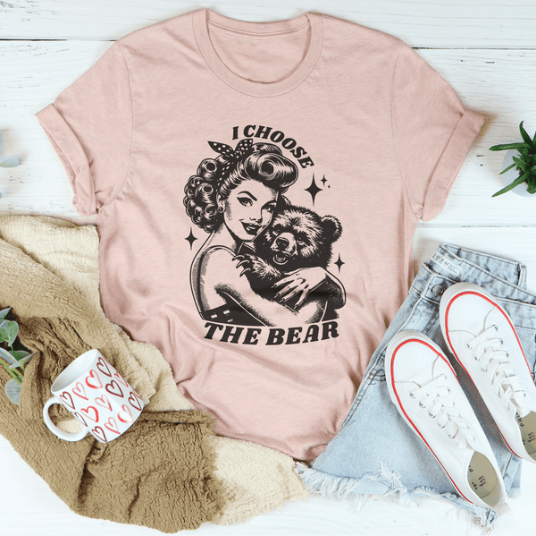 I Choose The Bear Tee Peachy Sunday T-Shirt