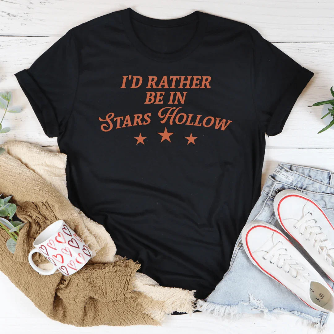 I'd Rather Be In Stars Hollow Tee Black Heather / S Peachy Sunday T-Shirt