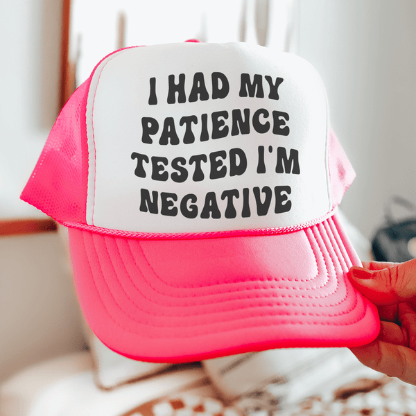 I Had Patience Trucker Hat Pink / One size Printify Hats T-Shirt