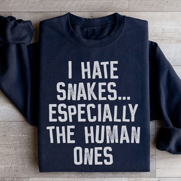 I Hate Snakes Sweatshirt Black / S Peachy Sunday T-Shirt