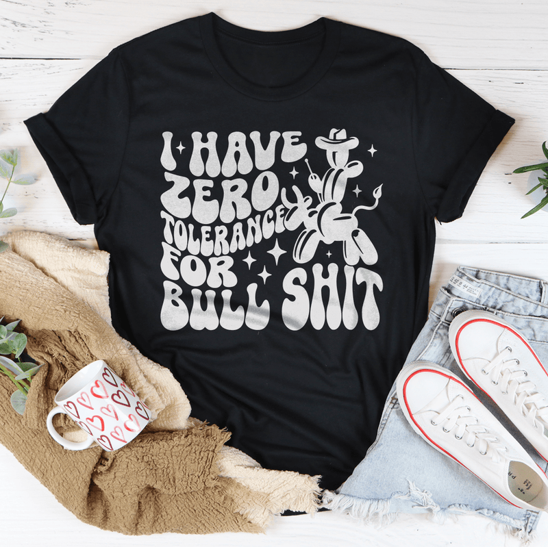 I Have Zero Tolerance For BS Tee Black Heather / S Peachy Sunday T-Shirt