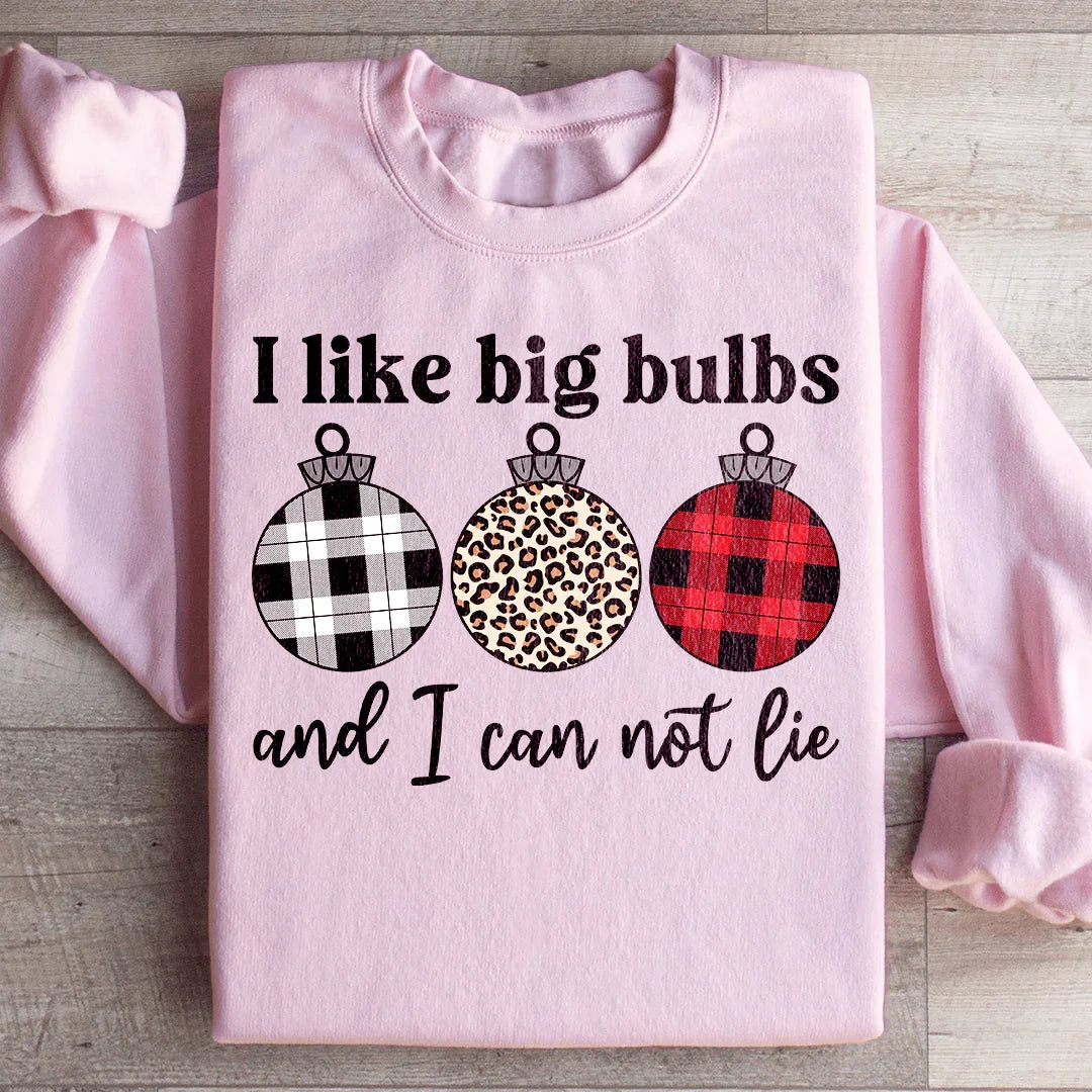I Like Big Bulbs Sweatshirt Light Pink / S Peachy Sunday T-Shirt