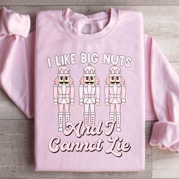 I Like Big Nuts And I Cannot Lie Sweatshirt Light Pink / S Peachy Sunday T-Shirt