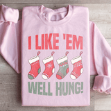 I Like Em Well Hung Sweatshirt Light Pink / S Peachy Sunday T-Shirt