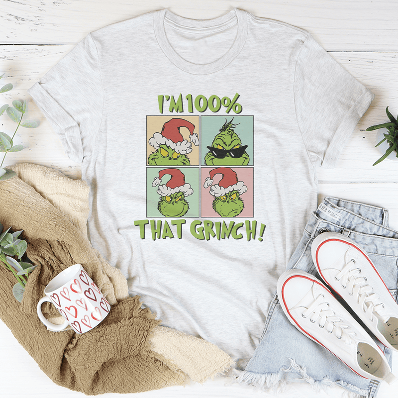 I'm 100% That Grinch Tee Ash / S Peachy Sunday T-Shirt